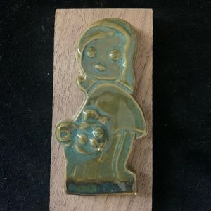 Stoneware Aries Zodiac Ram Wall Plaque Hanging